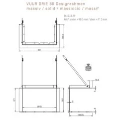 VUUR DRIE 80 Panorama Kamineinsatz 15kW -Derofenfuchs Verkäufe panorama kamineinsatz vuur drei 80 designrahmen massiv 1280x1280