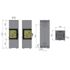 Pixel L Eck-Kaminofen 7kW Weiß -Derofenfuchs Verkäufe pixel L eck kaminofen masse 1280x1280