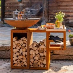 Gartenkamin Plancha Grill Premium PIO80 Cortenstahl -Derofenfuchs Verkäufe plancha grill feuercampus365 pio premium cortenstahl web1 1280x1280