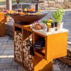 Gartenkamin Plancha Grill Premium PIO80 Cortenstahl -Derofenfuchs Verkäufe plancha grill feuercampus365 pio premium cortenstahl web2 1280x1280