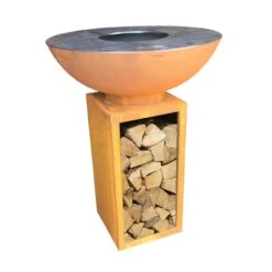 Plancha Grill Gartenkamin Grill Eye 80 Cortenstahl