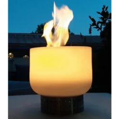 QFlame Ethanol Tischkamin Mit Edelstahl Sockel