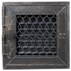 Retro Warmluftgitter Graphit 19 X 19 Cm