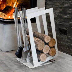 Designer Rechteckige Holzablage Mit Kaminbesteck Weiß -Derofenfuchs Verkäufe sa002w int web 1280x1280