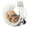 Designer Runde Holzablage Mit Kaminbesteck Weiß -Derofenfuchs Verkäufe sa003w web 1280x1280