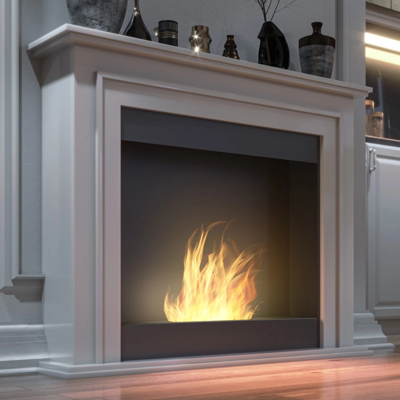 SIMPLE PORTAL 1 Ethanolkamin Weiß 4 SIMPLE PORTAL 1 Ethanolkamin Weiß – Bild 2