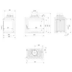SIMPLE 8 Gusseiserner Kamineinsatz 8kW Rechts Verglast 23 SIMPLE 8 Gusseiserner Kamineinsatz 8kW Rechts Verglast -Derofenfuchs Verkäufe simple8 kamineinsatz rechts masse 1280x1280