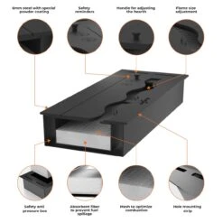 Slim Line Insert Black 600 Ethanolbrenner Einbaumodul -Derofenfuchs Verkäufe slim line black ethanol brenner klein detail 1280x1280