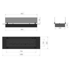 Slim Line Insert Black 1000 Ethanolbrenner Einbaumodul -Derofenfuchs Verkäufe slim line insert black ethanol einbaumodul 1000 masse 1280x1280