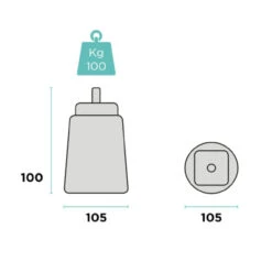 Untergestell / 4 Füße Für Klimaanlagen Und Wärmepumpen Bis 400 Kg -Derofenfuchs Verkäufe sp 510 masse 1280x1280