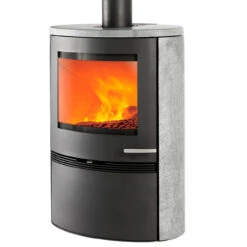 TT22HS Kaminofen 7kW Schwarz Mit Speckstein