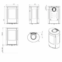TT23RGW Panorama Wand-Kaminofen 5kW Schwarz 18 TT23RGW Panorama Wand-Kaminofen 5kW Schwarz -Derofenfuchs Verkäufe termatech tt23rgw wand kaminofen masse 1280x1280