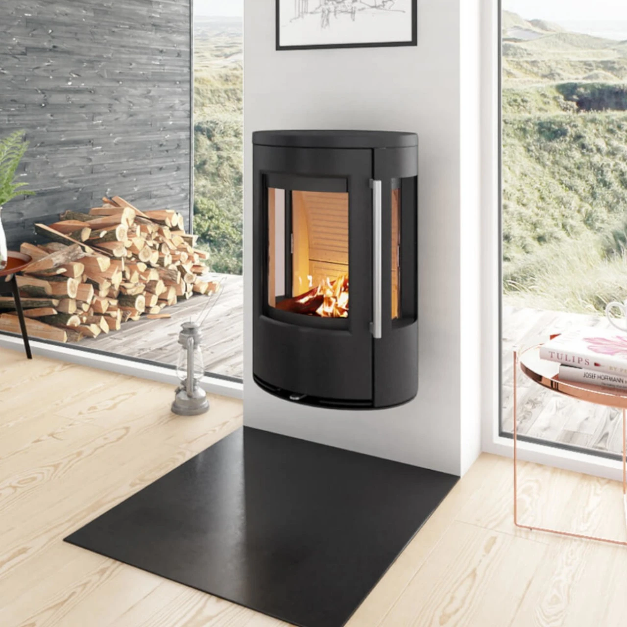 TT23RGW Panorama Wand-Kaminofen 5kW Schwarz 11 TT23RGW Panorama Wand-Kaminofen 5kW Schwarz – Bild 9