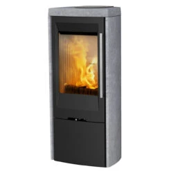 TT30S Kaminofen 5kW Schwarz Mit Speckstein