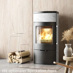 TT80S Kaminofen Schwarz Speckstein 5kW Wärmespeicherung -Derofenfuchs Verkäufe termatech tt80 speckstein front int 1280x1280