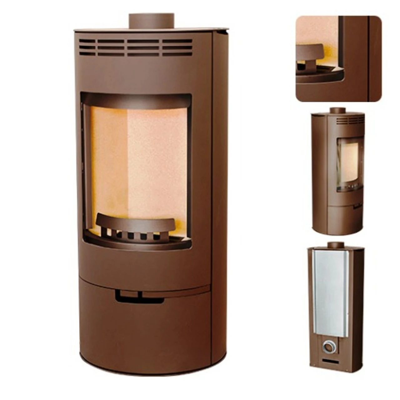 Andorra Kaminofen Braun 7kW 10 Andorra Kaminofen Braun 7kW – Bild 8