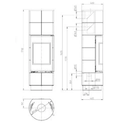 Delia Extra Kaminofen Mit Weißen Kacheln 7kW -Derofenfuchs Verkäufe thorma delia extra keramik kaminofen masse 1280x1280 3