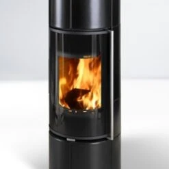 Delia Extra Kaminofen Mit Schwarzen Kacheln 7kW -Derofenfuchs Verkäufe thorma delia extra keramik schwarz kaminofen web2 1280x1280