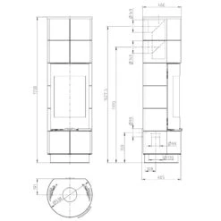 Delia Plus Speicher-Kaminofen Mit Weißen Kacheln 7kW -Derofenfuchs Verkäufe thorma delia keramik kaminofen masse 1280x1280 2