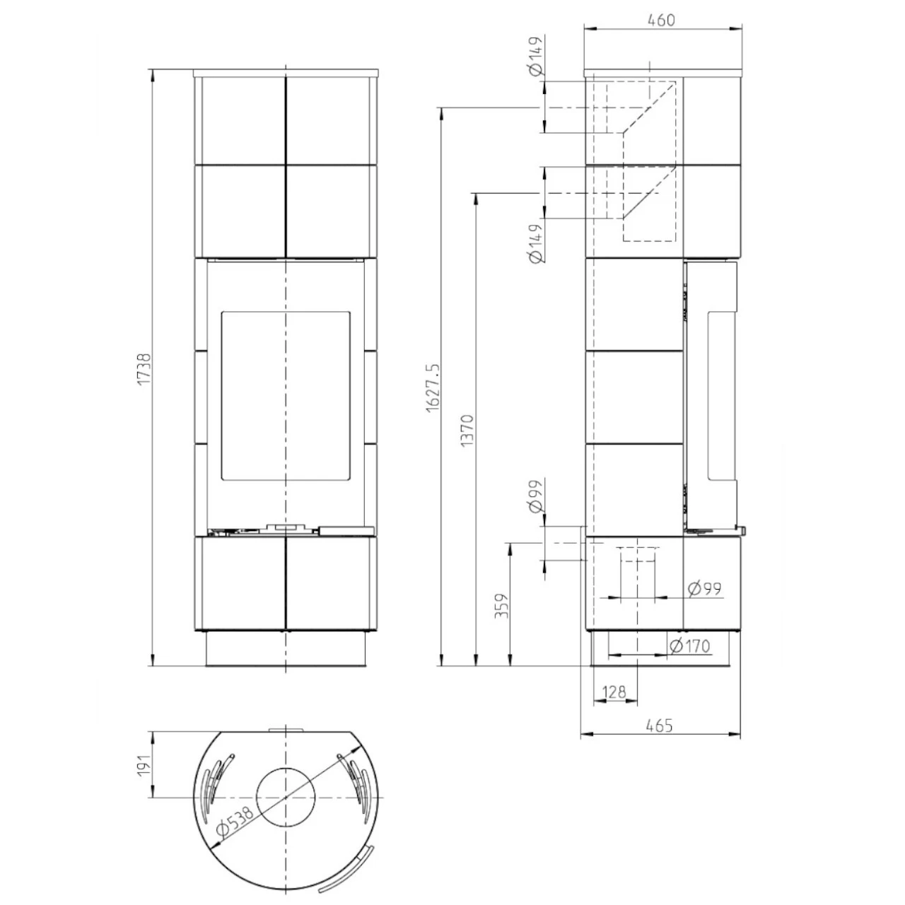 Delia Plus Speicher-Kaminofen Mit Schwarzen Kacheln 7kW 16 Delia Plus Speicher-Kaminofen Mit Schwarzen Kacheln 7kW – Bild 14