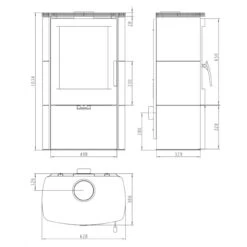 Falun Weiß Emailliert Kaminofen 8kW 17 Falun Weiß Emailliert Kaminofen 8kW -Derofenfuchs Verkäufe thorma kaminofen falun masse 1280x1280 1