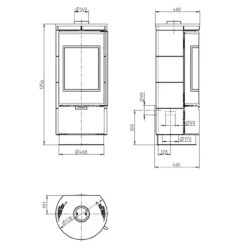Andorra Keramik Extra Weiß 7kW Kaminofen -Derofenfuchs Verkäufe thorma andorra keramik extra kaminofen masse 1280x1280