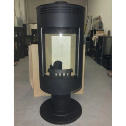 Andorra Exclusive Drehbarer Kaminofen 7kW Schwarz -Derofenfuchs Verkäufe thorma design andorra exclusiv schwarz kaminofen detail3 1280x1280