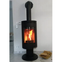 Andorra Exclusive Drehbarer Kaminofen 7kW Schwarz -Derofenfuchs Verkäufe thorma design andorra exclusiv schwarz kaminofen detail4 1280x1280