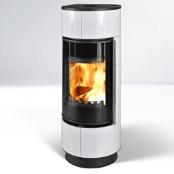 Atika Keramik Extra Weiß Speicher-Kaminofen 7kW