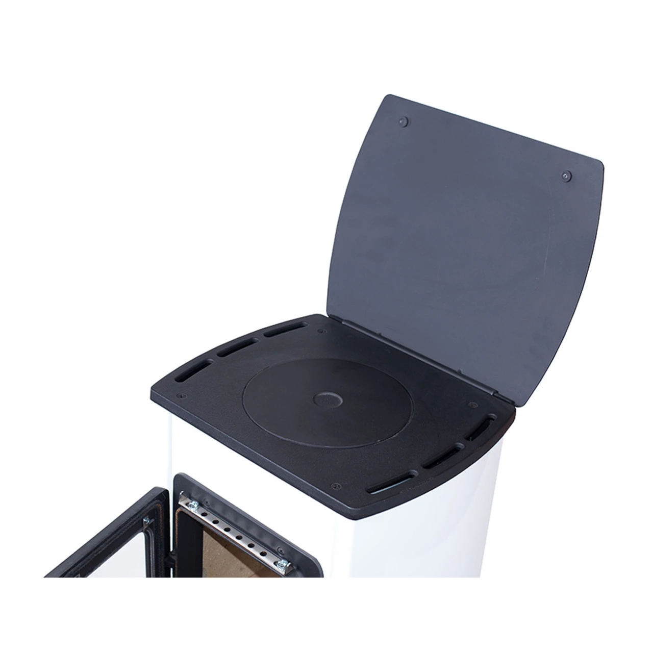 Milano AT II Weiß Kaminofen 5KW Dauerbrandofen 4 Milano AT II Weiß Kaminofen 5KW Dauerbrandofen – Bild 2