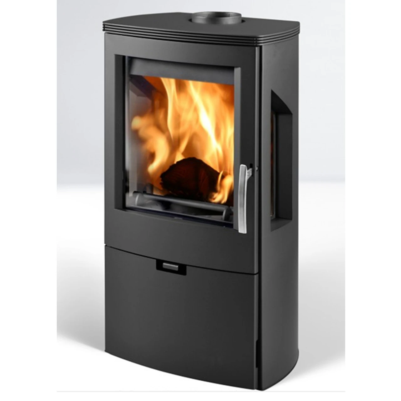 Wikantica Panorama Kaminofen Schwarz 8kW 3 Wikantica Panorama Kaminofen Schwarz 8kW