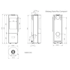 Tipas Plus Compact Kaminofen Schwarz 4kW DIBt -Derofenfuchs Verkäufe tipas plus compact kaminofen masse 1280x1280 1