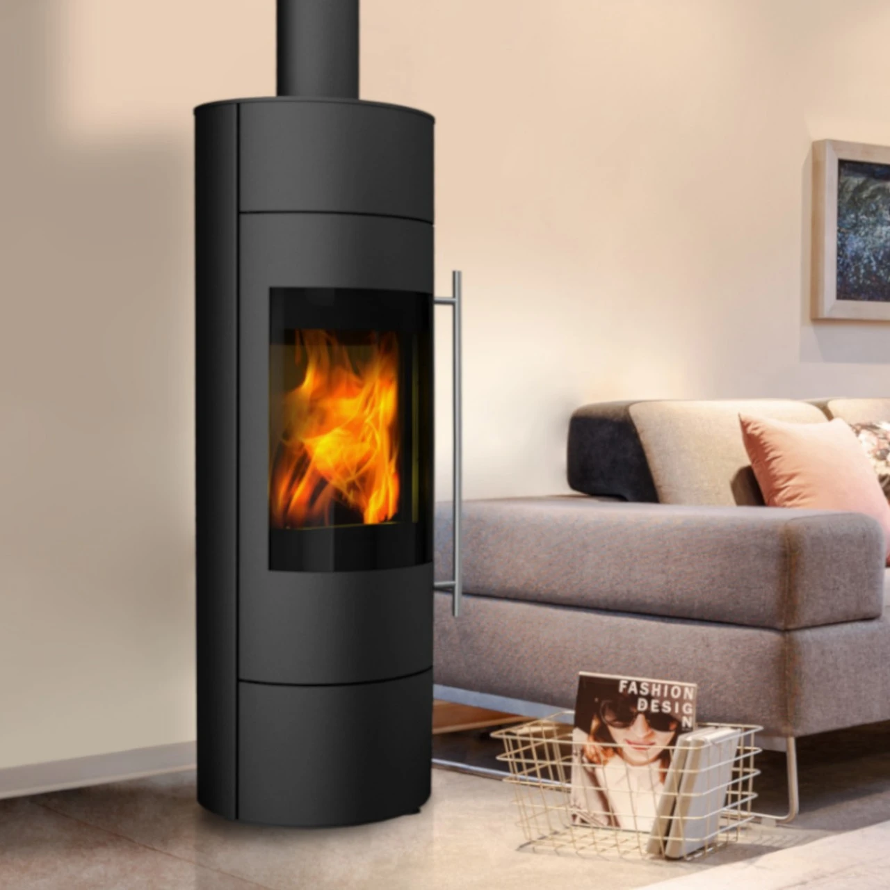 Tipas Compact Powerbloc Kaminofen Schwarz 4kW DIBt 4 Tipas Compact Powerbloc Kaminofen Schwarz 4kW DIBt – Bild 2