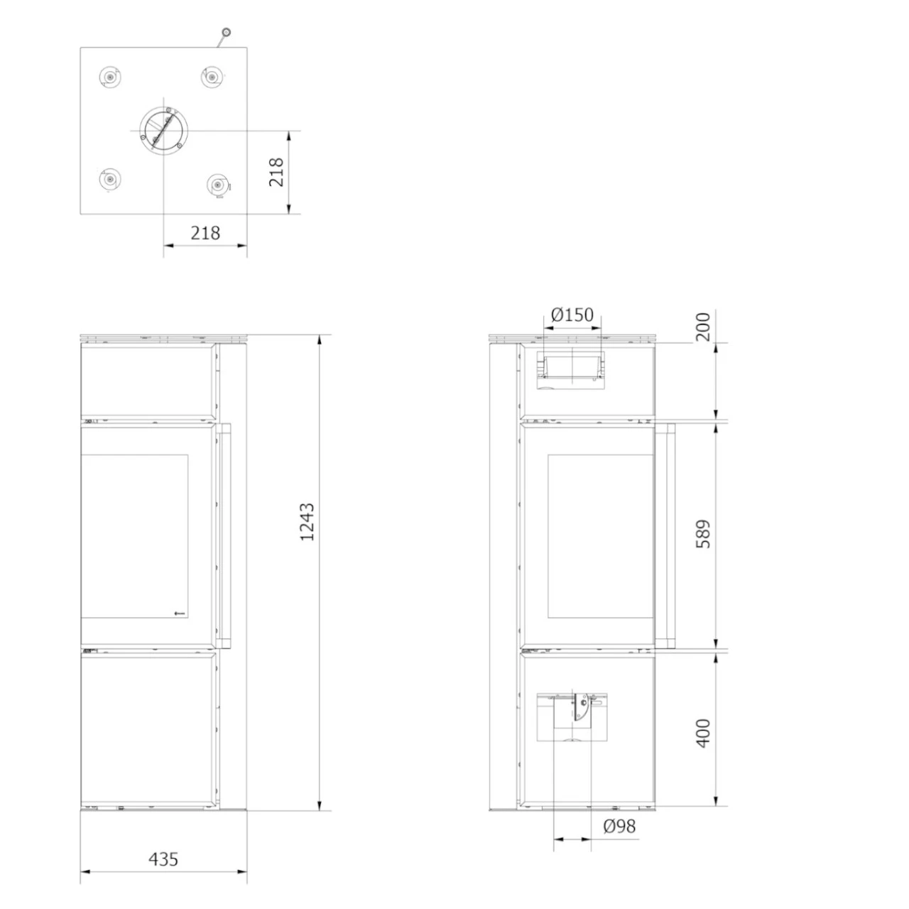 Tora S Nero Assoluto Eck-Kaminofen 8kW Schwarz 8 Tora S Nero Assoluto Eck-Kaminofen 8kW Schwarz – Bild 6
