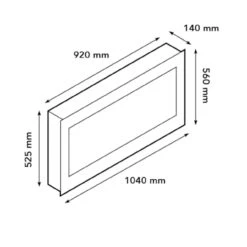 Trivero 90 LED Kamineinsatz Einbaukamin -Derofenfuchs Verkäufe trivero 90 led kamin elektrischer einbaukamin masse 1280x1280