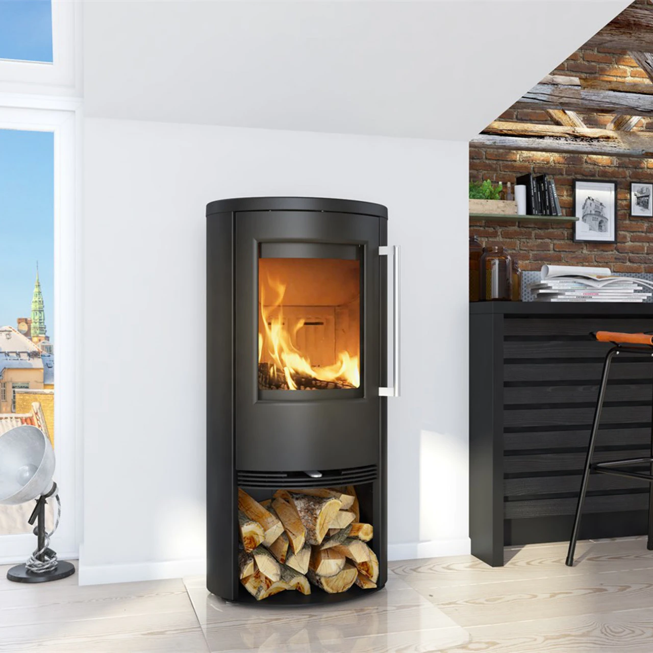 TT21R Kaminofen In Schwarz 5kW 4 TT21R Kaminofen In Schwarz 5kW – Bild 2