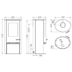 TT21RHS Kaminofen 5kW Speckstein 20 TT21RHS Kaminofen 5kW Speckstein -Derofenfuchs Verkäufe tt21rhs masse1 1280x1280