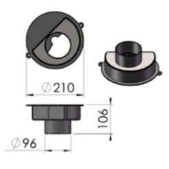 TT22HST Kaminofen 7kW In Schwarz 17 TT22HST Kaminofen 7kW In Schwarz -Derofenfuchs Verkäufe tt22 luftzufuhr zeichnung 1280x1280 3