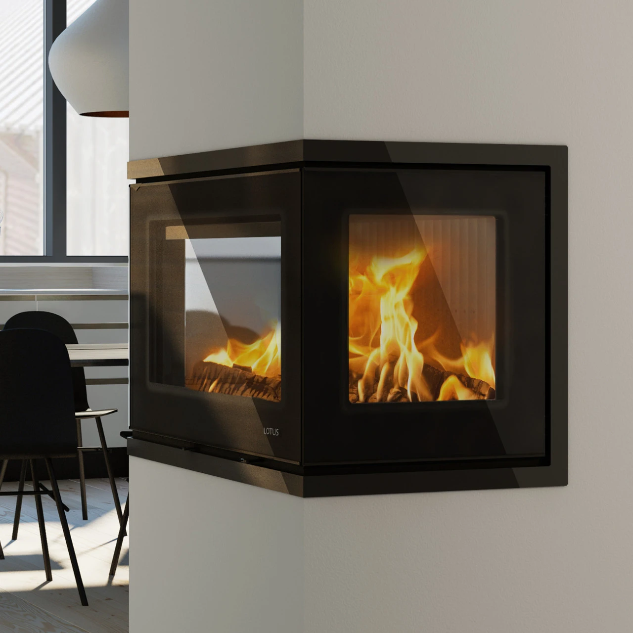 Unico 13 Panorama Kaminkassette 3-seitig Zum Einbau 6kW 3 Unico 13 Panorama Kaminkassette 3-seitig Zum Einbau 6kW