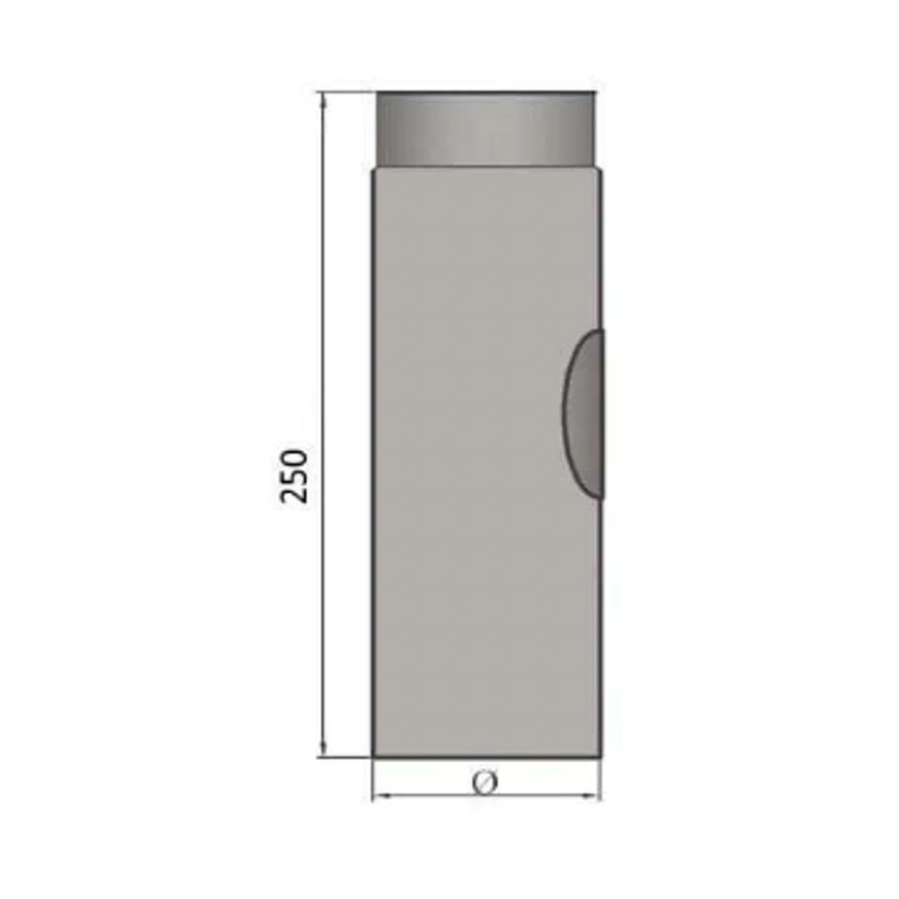 Verlängerungsrohr 250 Mm Lang Mit Reinigungsöffnung 130 Mm Ø 5 Verlängerungsrohr 250 Mm Lang Mit Reinigungsöffnung 130 Mm Ø – Bild 3