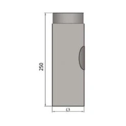 Verlängerungsrohr 250 Mm Lang Mit Reinigungsöffnung 150 Mm Ø -Derofenfuchs Verkäufe verlaengerung mit reinigungs oeffnung 250mm 1280x1280