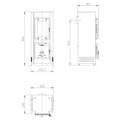 Verona AT Weiß Kaminofen 5kW Dauerbrandofen -Derofenfuchs Verkäufe verona kaminofen dauerbrandofen masse 1280x1280