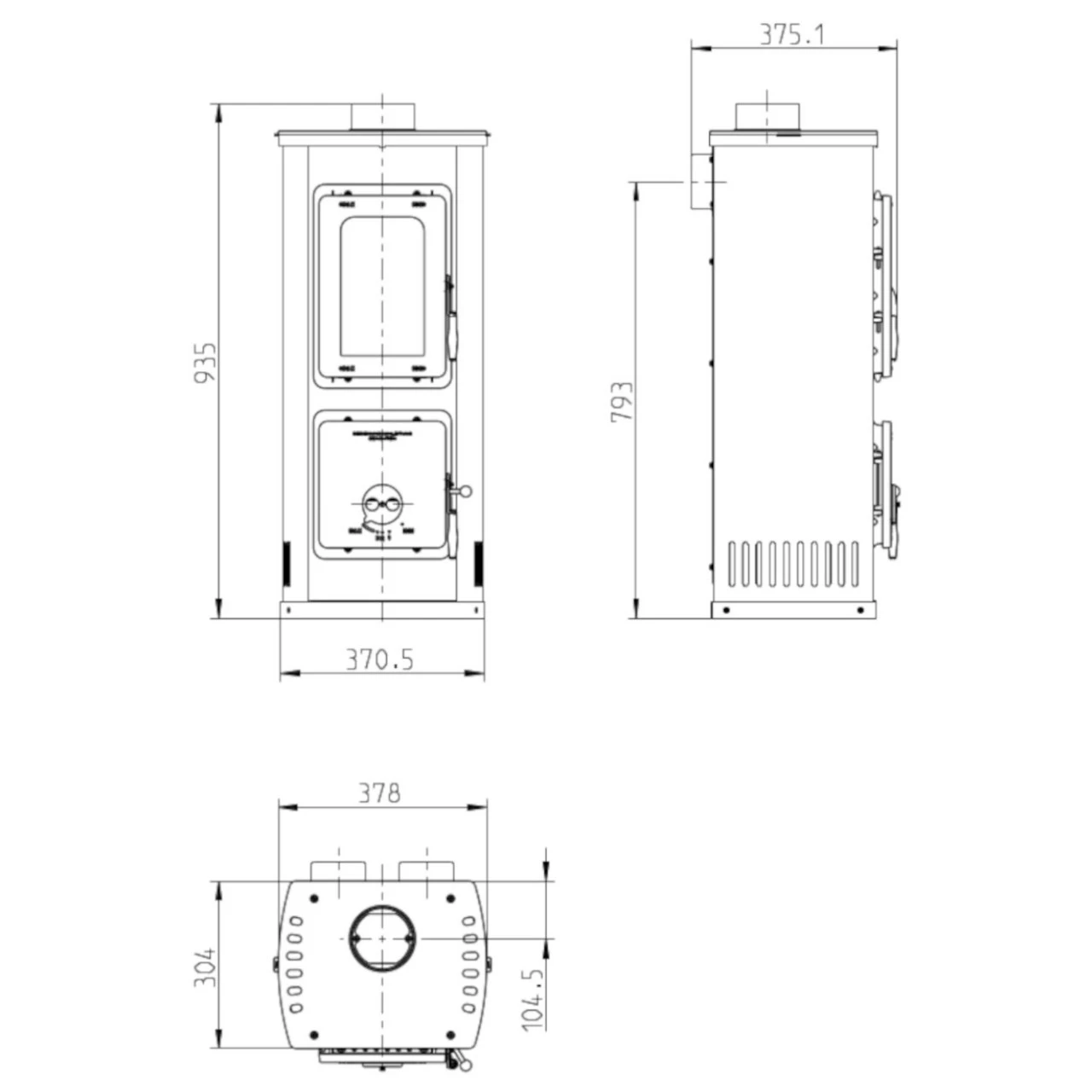 Verona Top Cappuccino Kaminofen 5kW Dauerbrandofen 5 Verona Top Cappuccino Kaminofen 5kW Dauerbrandofen – Bild 3