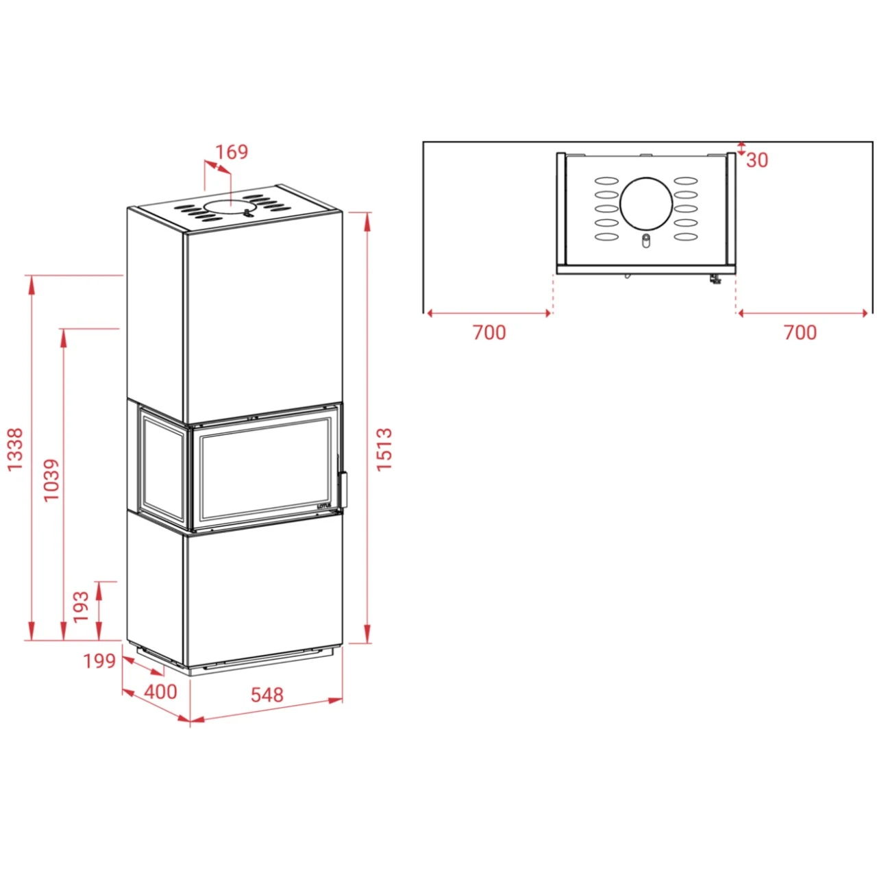 Visto 3 Panorama Speckstein Speicher-Kaminofen 5kW 10 Visto 3 Panorama Speckstein Speicher-Kaminofen 5kW – Bild 8