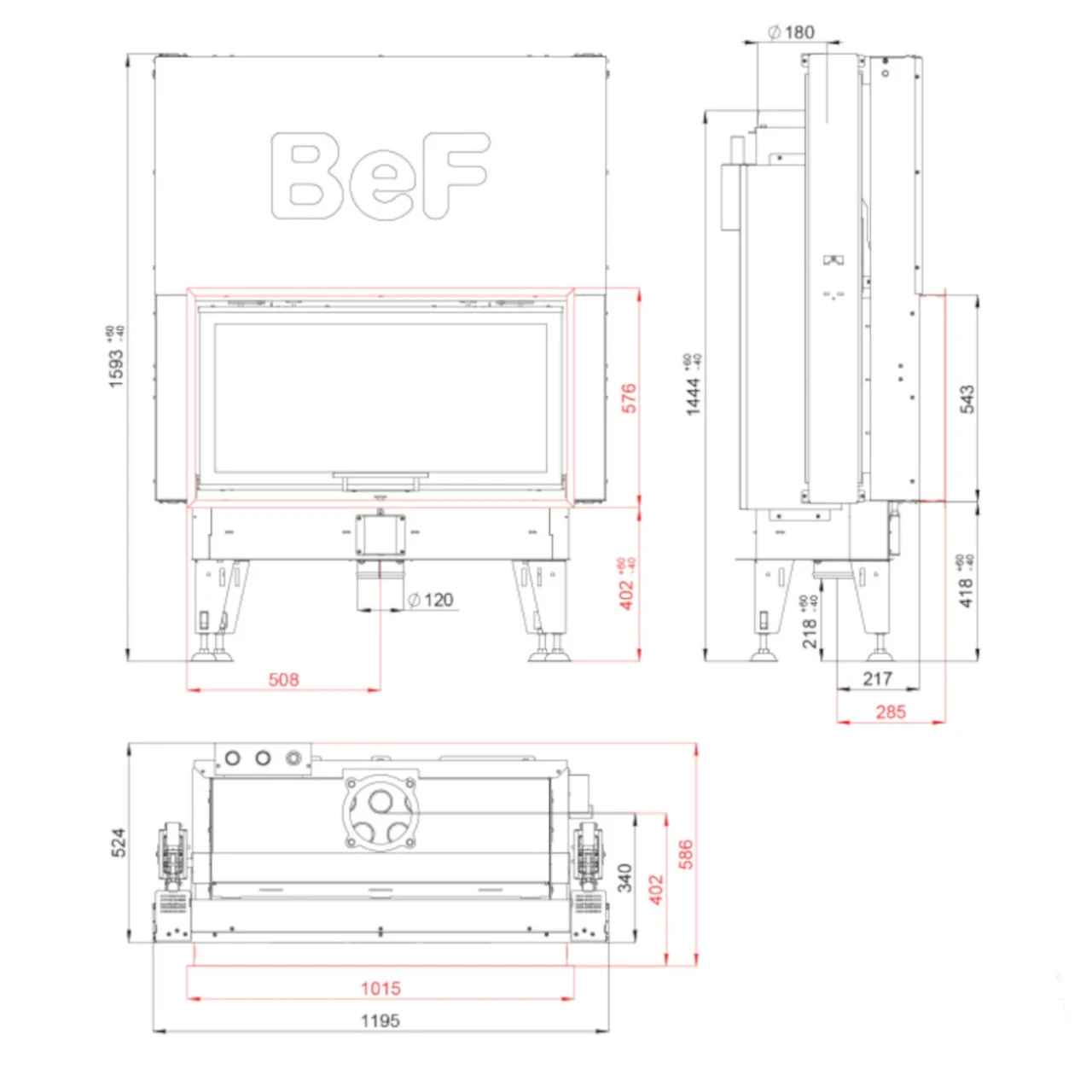 Aquatic WHV100 Wasserführender Kamineinsatz 14kW 5 Aquatic WHV100 Wasserführender Kamineinsatz 14kW – Bild 3