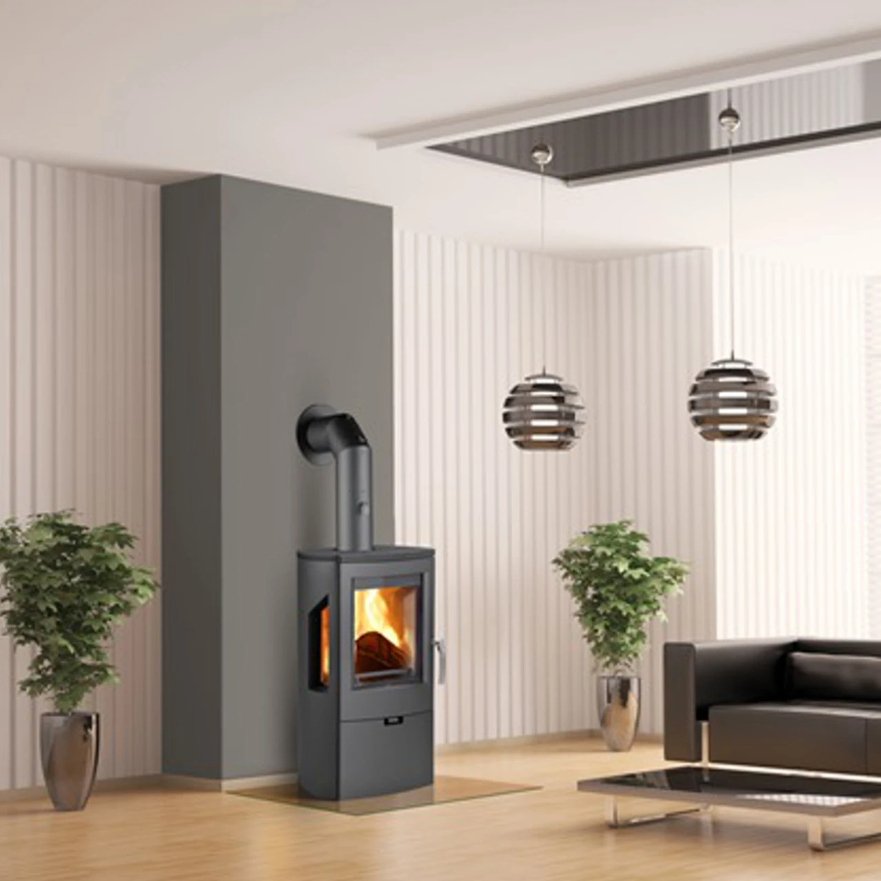 Wikantica Panorama Kaminofen Schwarz 8kW 13 Wikantica Panorama Kaminofen Schwarz 8kW – Bild 11