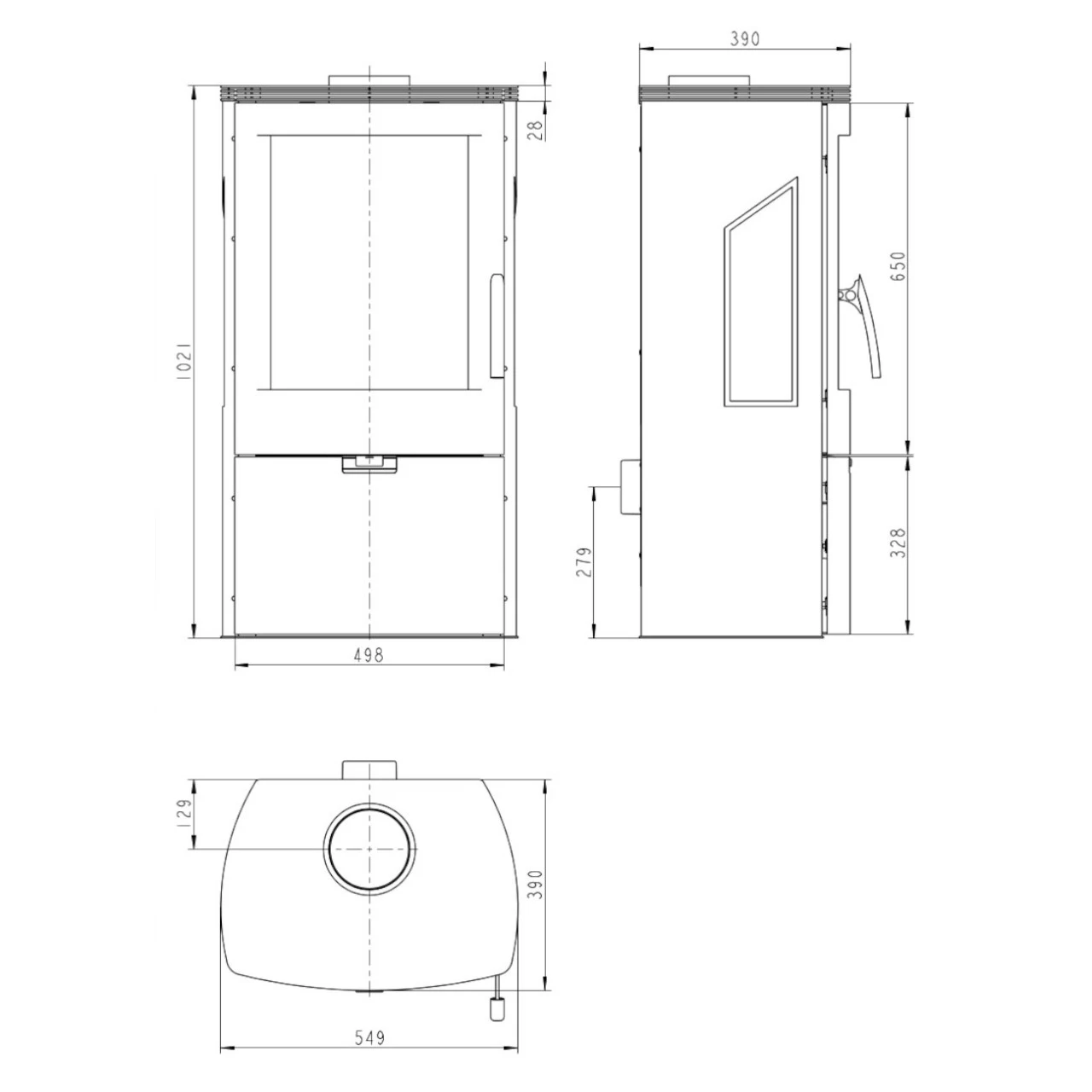Wikantica Panorama Kaminofen Schwarz 8kW 20 Wikantica Panorama Kaminofen Schwarz 8kW – Bild 18