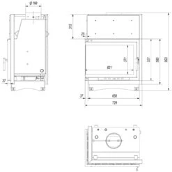 Zuzia Eco Aqua 12kW Wasser Eck-Kamineinsatz Links Verglast Steglos -Derofenfuchs Verkäufe zuzia pw bl 15 bs masse2 1280x1280