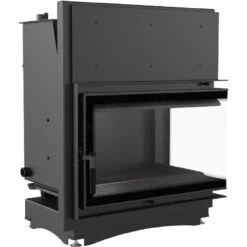 Zuzia Eco Aqua 12kW Deco Wasser Eckkamineinsatz Rechts Verglast